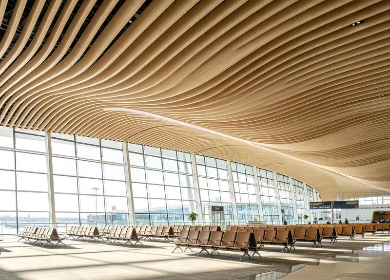 Wood Effect Powder Coating for Metal Ceiling with Wood-Grain Finish