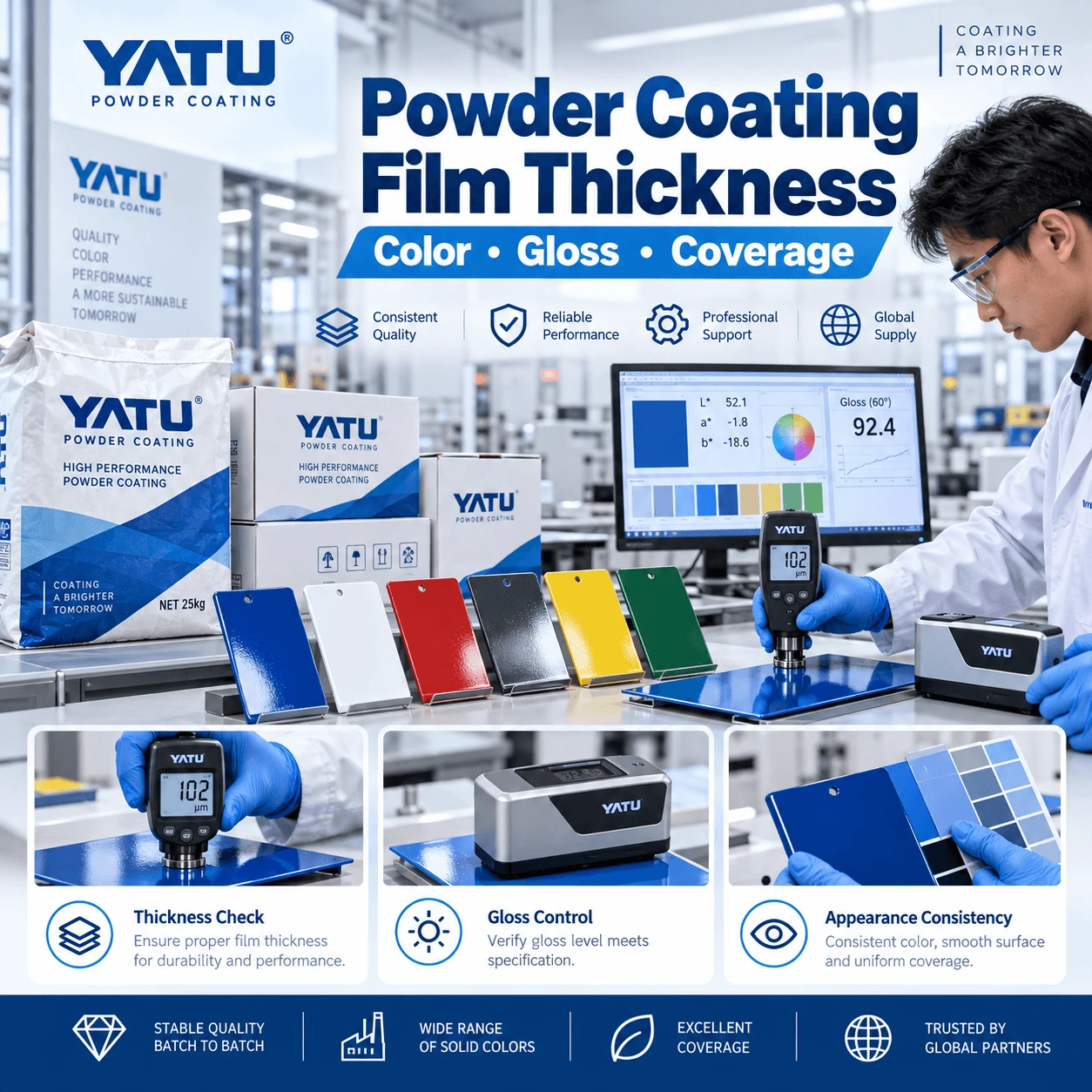 How Powder Coating Film Thickness Affects Color, Gloss and Coverage